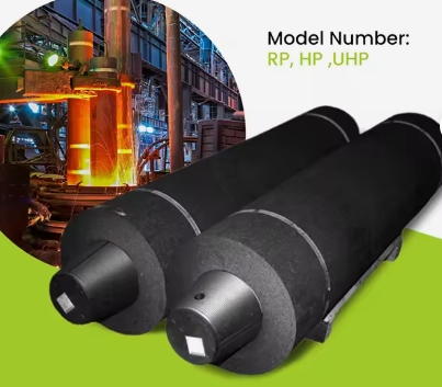 High Power Graphite Electrode With Nipple 700uhp Synthetic Graphite Electrode For Smelting Steel Eaf Electric Arc Furnace