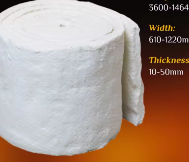 高温 1430°C 1800C セラミック繊維の羊毛の毛布 25mm 50mm 厚さポリ結晶多角熱隔熱毛布
