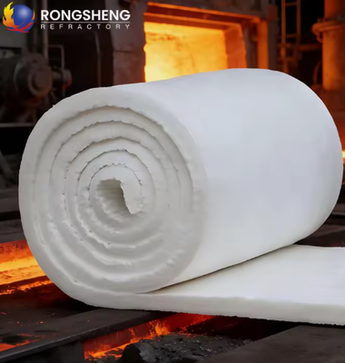高温 1430°C 1800C セラミック繊維の羊毛の毛布 25mm 50mm 厚さポリ結晶多角熱隔熱毛布