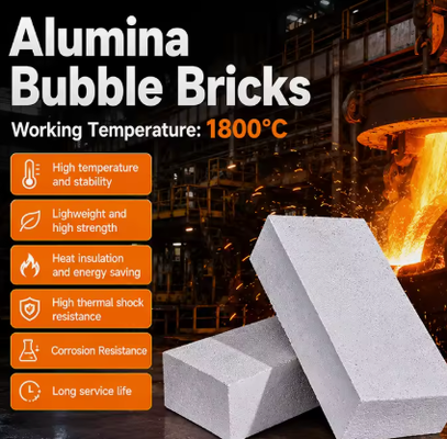 High Temperature Resistant Alumina Hollow Ball Bricks For Glass Melting Furnace And Heat Treatment Furnace